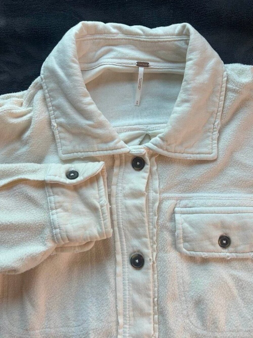 Free People Ruby Jacket Soft Distressed Oversized Shacket Women's Size Medium